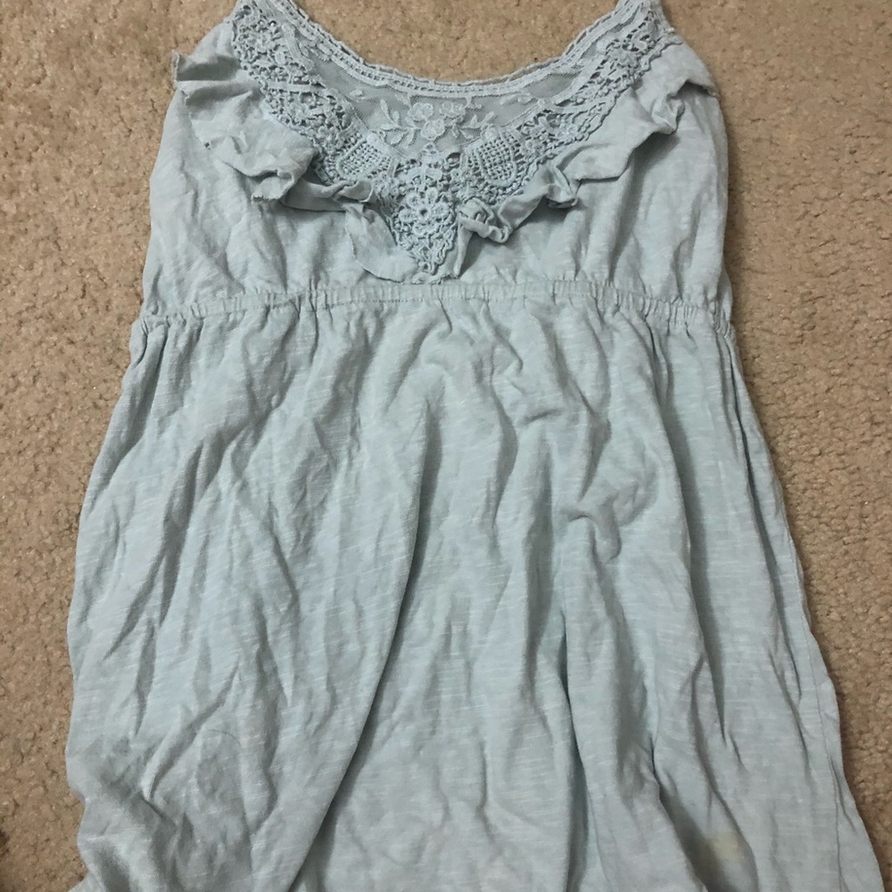 Light blue lace tank